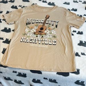 Time and thru Beige Nashville Graphic T-Shirt